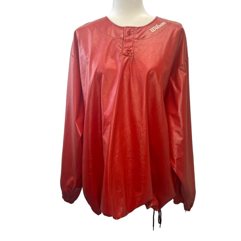 Vintage Wilson Game Side Line Jacket Red Color Drawstring Waist Size XXL Rare